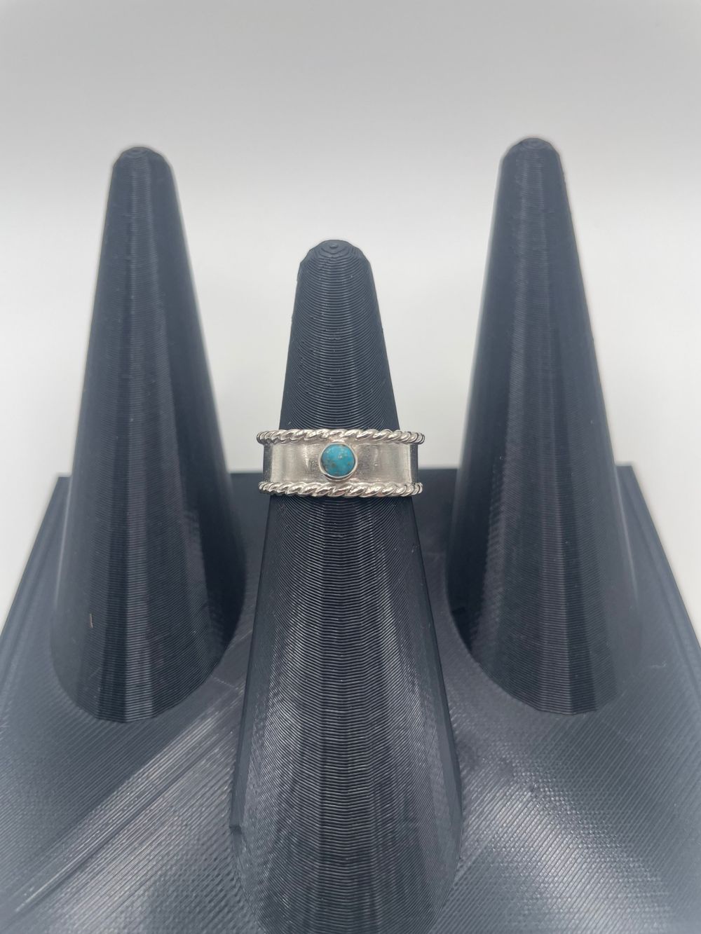 Turquoise Wide Band Ring (Size 8)